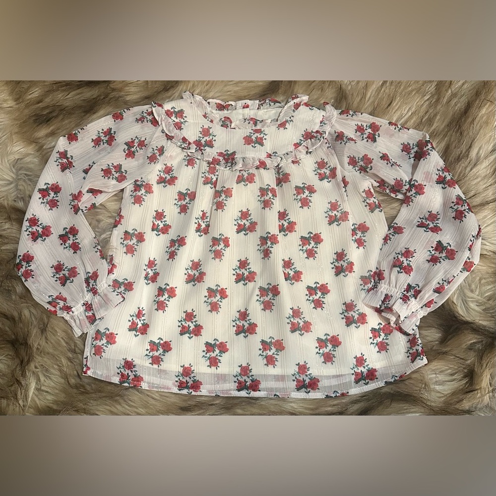 Janie and Jack floral blouse NWT Size 4